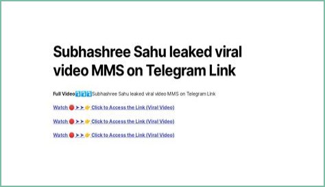 Shubhshree Sahu Viral MMS Video: Unpacking The Controversy And Its Impact